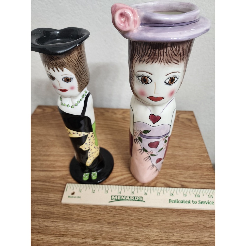 Lauren & Suzie by Susan Paley For GANZ Bella Casa Vase Candle Holder Set of 2 - Picture 12 of 13